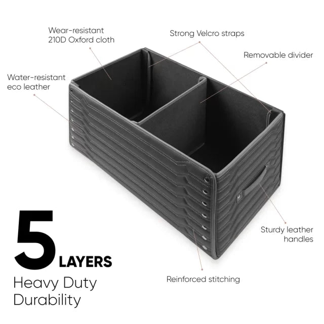 40L Foldable Trunk Organizer With Magnetic Lid