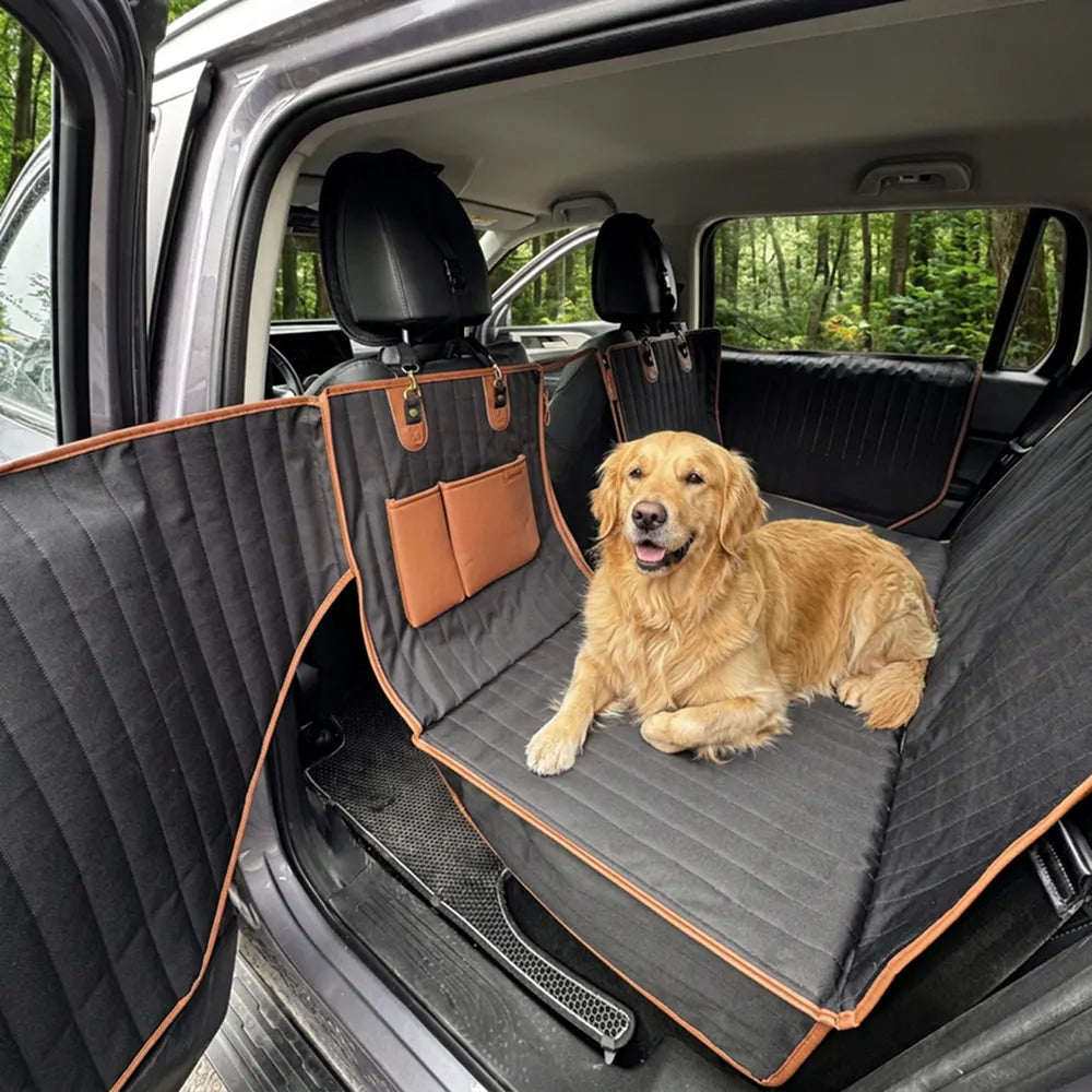 Hard Bottom Dog Car Seat Cover with Side Door Panels