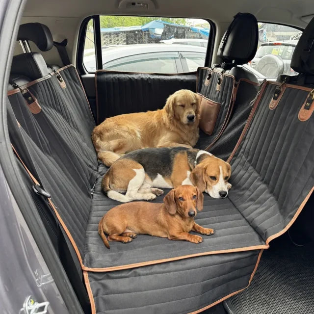 Hard Bottom Dog Car Seat Cover with Side Door Panels